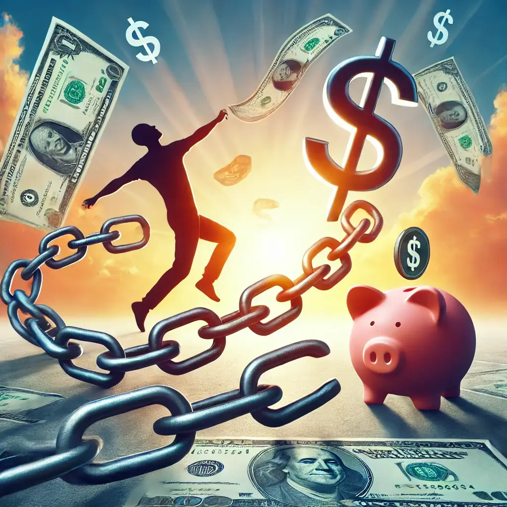 Debt payoff plan laid out with calculator and notebook