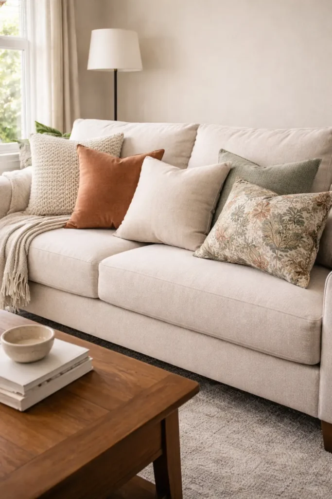 Cheap-Living-Room-Decor-Ideas-Add-Statement-Throw-Pillows