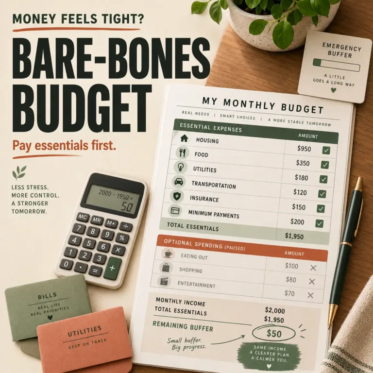 How to Budget When Money Is Tight: Bare-Bones Budget