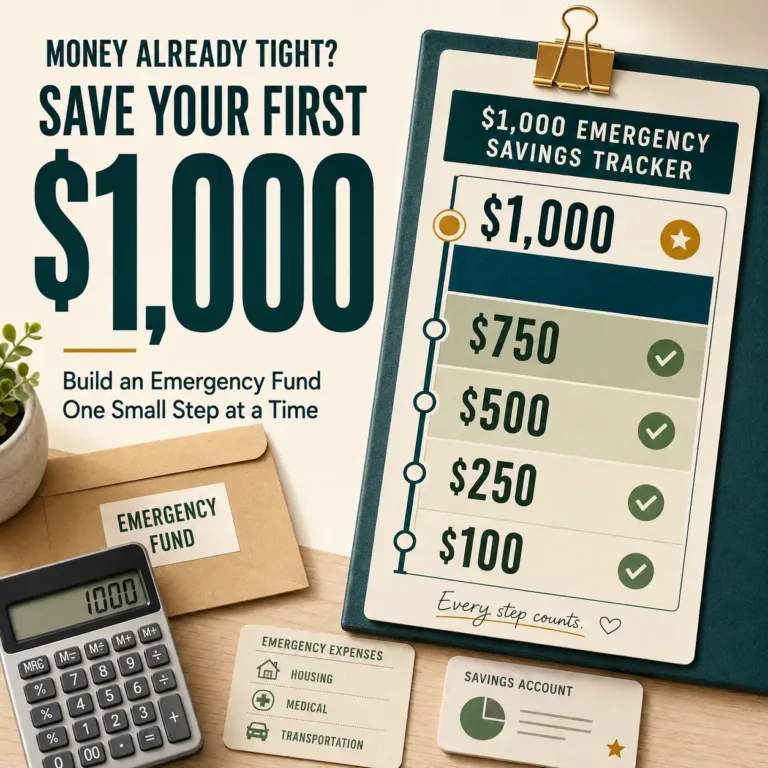 How to Save $1000 for an Emergency Fund When Money Is Tight
